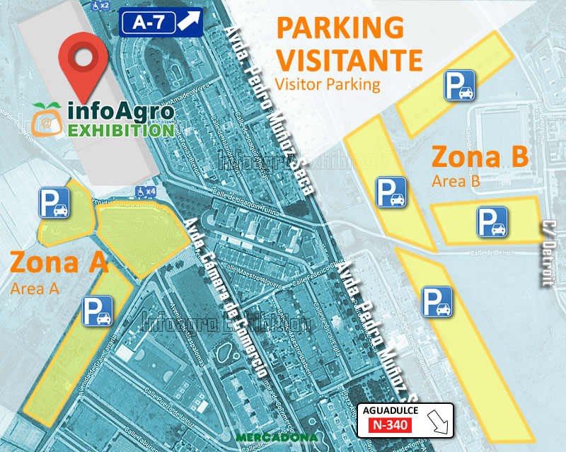 parking - aparcamientos en la feria Infoagro Exhibition